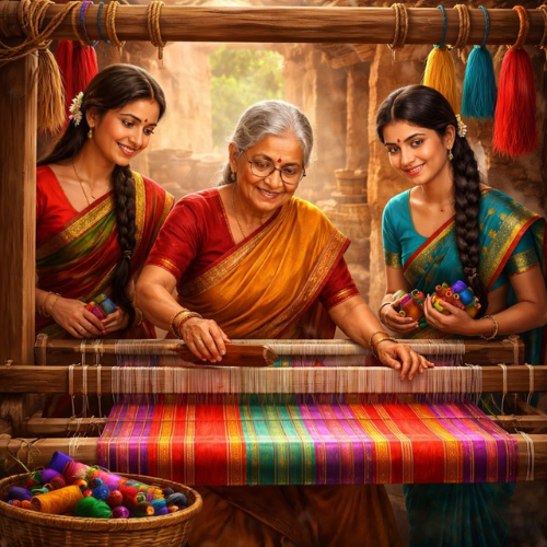 Banaras silk weaving